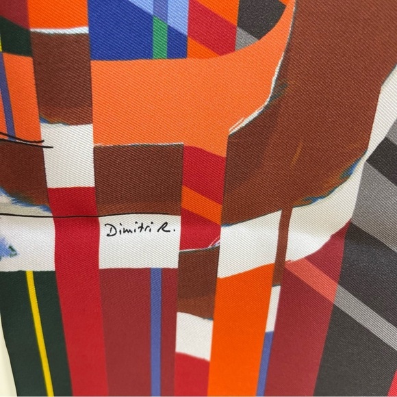 HERMES 90cm Silk Scarf “Photo Finish” NEW - Picture 5 of 7